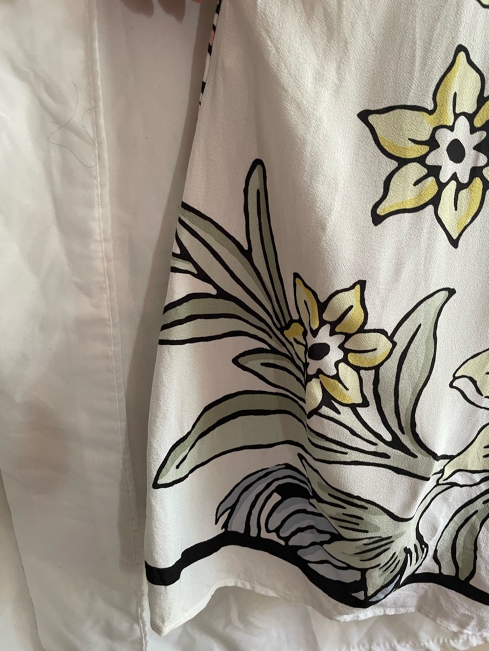 LOFT Floral Halter Midi Dress XS Cream Flowy Lined Boho Garden Coastal Pockets - Picture 7 of 11